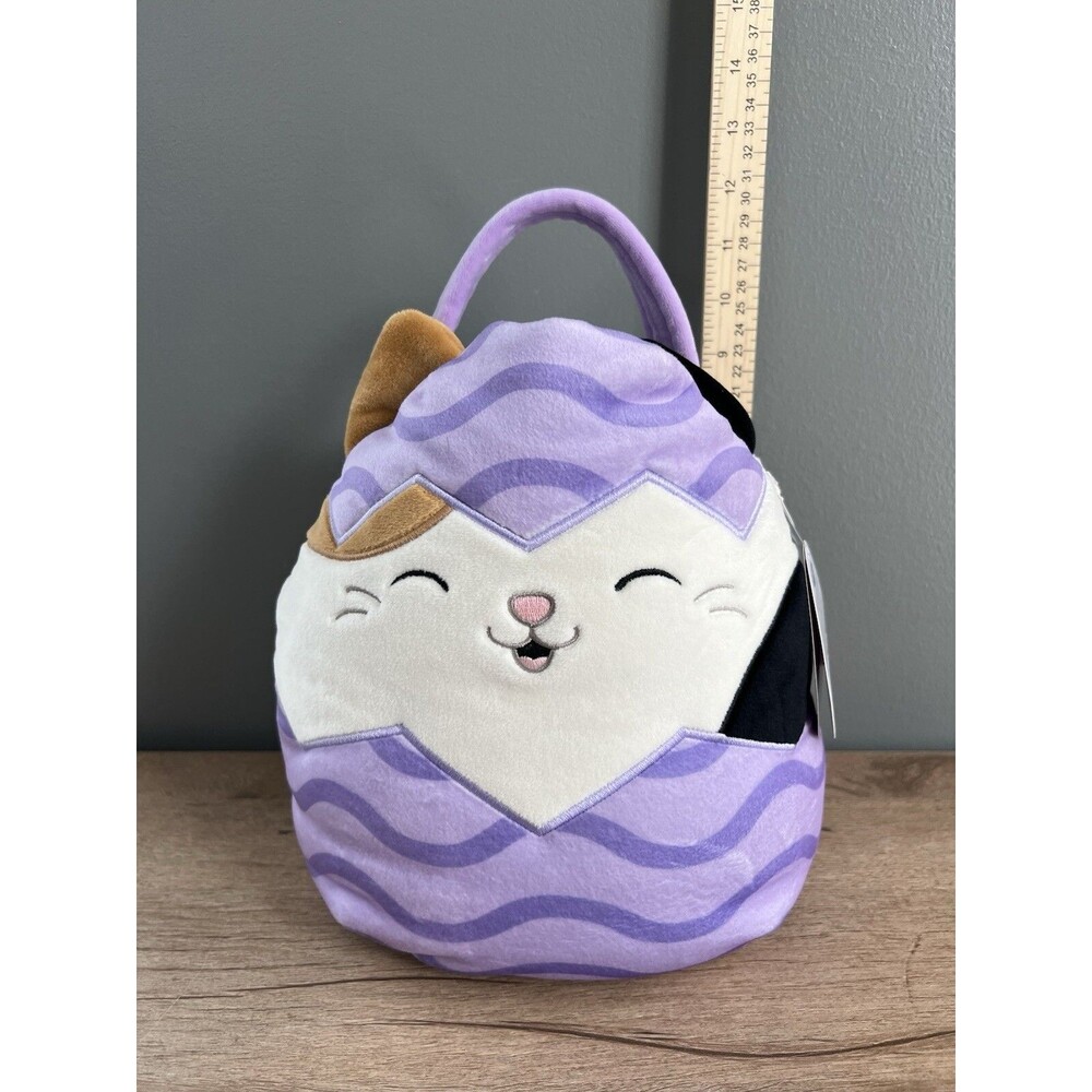 NWT Squishmallows Easter Basket 12" Cam The Cat Purse And Easter Eggs Basket NEW - Picture 7 of 7